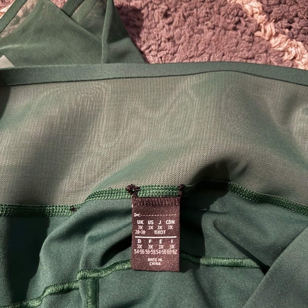 IVY PARK x Adidas Green 3-Stripe Mesh High Leggings - Picture 9 of 10